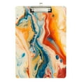 thumbnail image 2 of Plastic Clipboard Acrylic Hanging Clip Board with Gold Low Profile Office School Supplies 12.5x9 Red Blue Orange Marble, 2 of 9