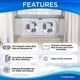 thumbnail image 2 of Ventilador de ventana Comfort Zone CZ319WT2, 23 cm, 3 velocidades, blanco, 2 of 6