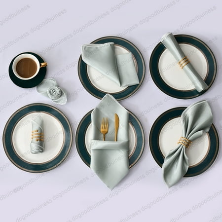 

Touiyu Household napkins [12 bags silver gray] 12x12 inches 100% folding napkins washable napkins are ideal for parties events weddings and dinners