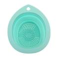 thumbnail image 4 of Unique Bargains Teardrop Shape Makeup Brush Cleaning Mat 1 Pc Green, 4 of 6