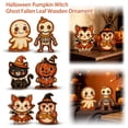 thumbnail image 2 of Vintage Halloween Decorations Colorful Retro Fall Wooden Figurines for Home Indoor Mantel Shelf Party Display Halloween Home Decor Gifts Set of 2, 2 of 6