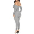thumbnail image 6 of hirigin Women's Halter Bodycon Rompers, Sleeveless Solid Color Jumpsuit Pants with Arm Sleeves, 6 of 9