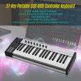 thumbnail image 2 of Controlador MIDI WORLDE Blue Whale 37 con 37 teclas semipesadas, pads sensibles a la velocidad y presión con iluminación RGB, y panel de aluminio cepillado plateado. Incluye cable USB, compatible con, 2 of 6