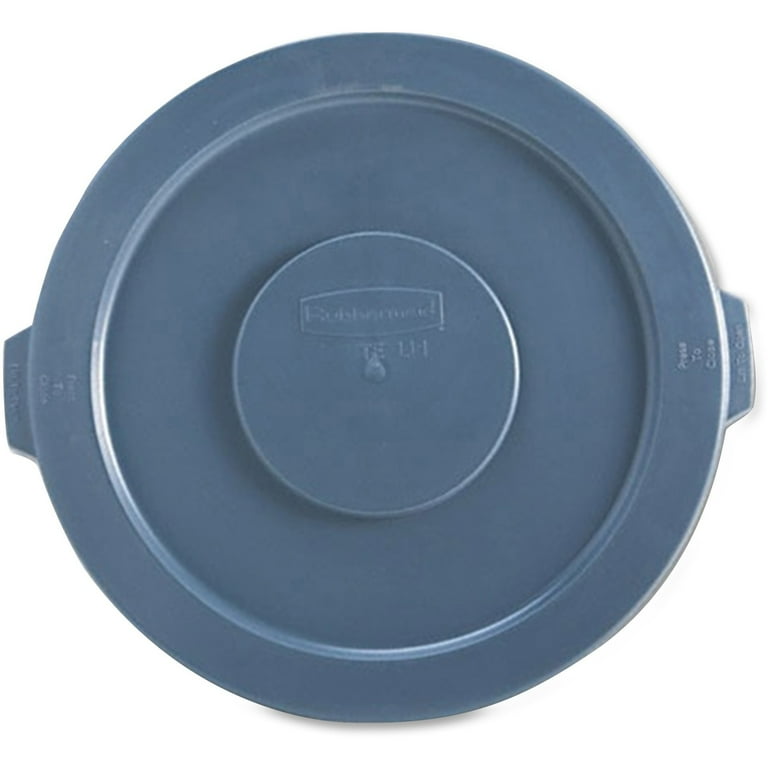 Rubbermaid Commercial Brute 32-Gallon Container Flat Lids - Round - Plastic - 6 / Carton - Gray Rubbermaid Commercial Brute 32-Gallon Container Flat Lids - Round - Plastic - 6 / Carton - Gray