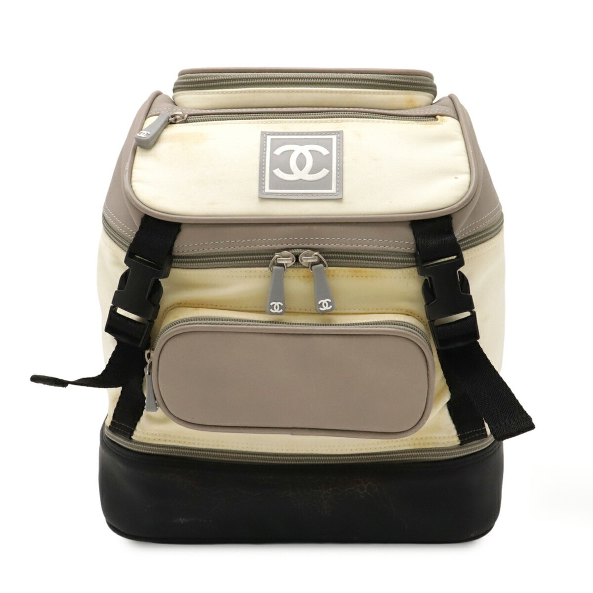 Chanel Backpack Airline Nylon Coco Mark A93326 CHANEL Bag Chanel Blue Nylon Coco Neige Convertible Backpack Silver  main image 3