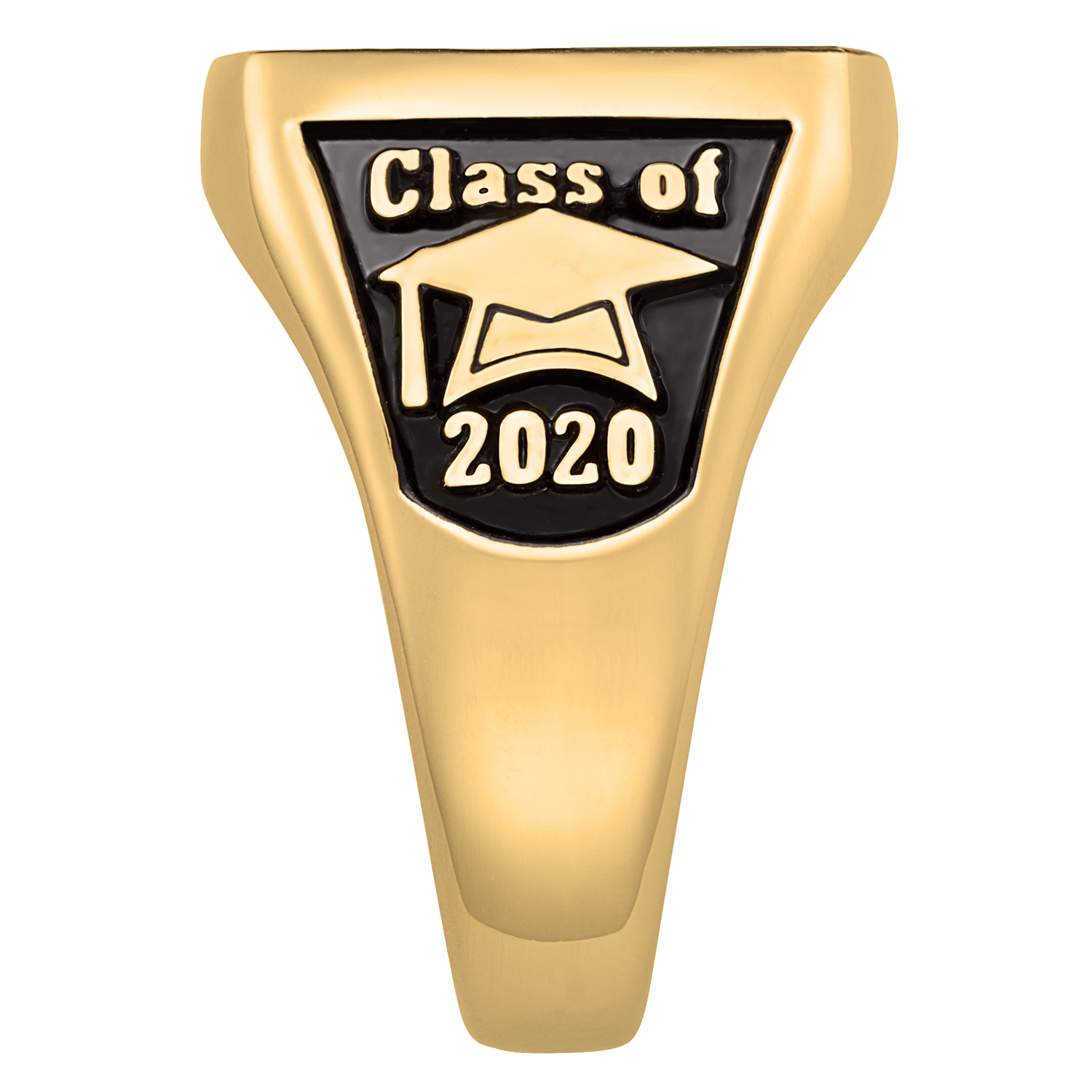 Order Now for 2025 Graduation, Freestyle Men's Yellow Celebrium Rectangle Signet Class Ring, Personalized, High School or College Graduation