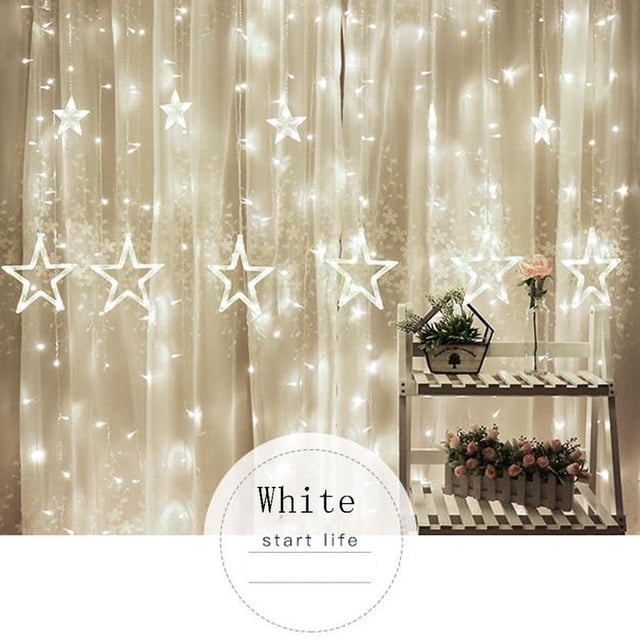 Halloween Decorations Clearance Sale 2.5M LED Stars Christmas Hanging Curtain Lights String Home Party Home Dec