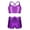 Purple, variant on Girls Two Piece Gymnastics Leotard Dance Set Polka Dot Crop Top with Booty Shorts Swimsuit Light_Blue 6