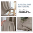 thumbnail image 4 of OVZME 2 Panels Set Stone Blackout Curtains 63 inch Length , Light Filtering Room Darkening Window Treatment, Soft Casual Rod Pocket Privacy Curtain Drapes for Bedroom, W40 x L63 inch, Stone, 4 of 7