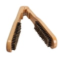 thumbnail image 2 of Evite Daños en el Cuero Cabelludo, Cepillo de Pelo de Doble Cara, Abrazadera, Alisado del Cabello, Madera, Aspecto Hermoso, Fácil de Alisar, 2 of 8