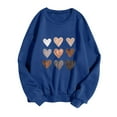 thumbnail image 3 of POROPL Womens Sweatshirts Fashion Long Sleeve Sweatshirts Casual Loose Hearts Print Fall Sweatshirts, 3 of 3