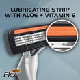 thumbnail image 4 of Maquinillas de afeitar desechables BIC Flex 4 Sensitive Titanium para hombre x8, 4 of 7