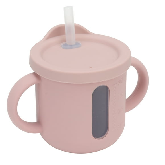 Taza de entrenamiento, tazas de silicona para sorber, taza de entrenamiento doble para niños pequeños, taza de entrenamiento de silicona, tecnología avanzada Jadeshay A