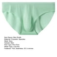 thumbnail image 7 of zeranth Men Seamless Ice Silk Briefs Low-rise 3D U-convex Ultra-Thin Panties Solid Color Quick Drying Underwear, 7 of 7