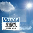 thumbnail image 6 of (2 Pack) No Smoking No Dogs Or Pets Allowed In Buildings OSHA Notice Sign, 6 of 7