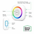 thumbnail image 4 of HomeZone Battery Operated Wireless Doorbell Kit, 900 ft Range, 60 Chimes, White, 4 of 8