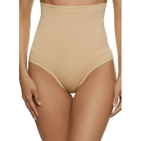 Womens High Waist Shapewear Thong Panty
