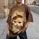 thumbnail image 2 of Blusa informal de manga corta con estampado de animales y manga corta para mujer Fridja  gope3491, 2 of 6