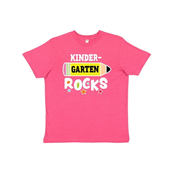 Inktastic Kindergarten Rocks with Pencil and Stars Youth T-Shirt