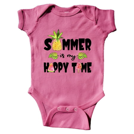 

Inktastic Summer is my Happy Time- Pineapple Watermelon Popsicle Gift Baby Boy or Baby Girl Bodysuit