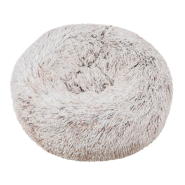 Xihbxyly Cómoda Cama para Mascotas, Diseño Redondo, Relleno Suave para Aliviar Las Articulaciones, Borde Elevado para Soporte Del Cuello, Apta para Madrigueras, Impermeable y Resistente a La Suciedad