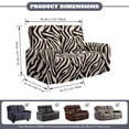 thumbnail image 6 of TSOVTHRID Beige Zebra Stripe Print 6-Piece Loveseat Covers Stretch Reclicer Love Seat Covers with Pockets Loveseat Couch Cover Furniture Protector for 2 Seat Couch Sofa, 6 of 7
