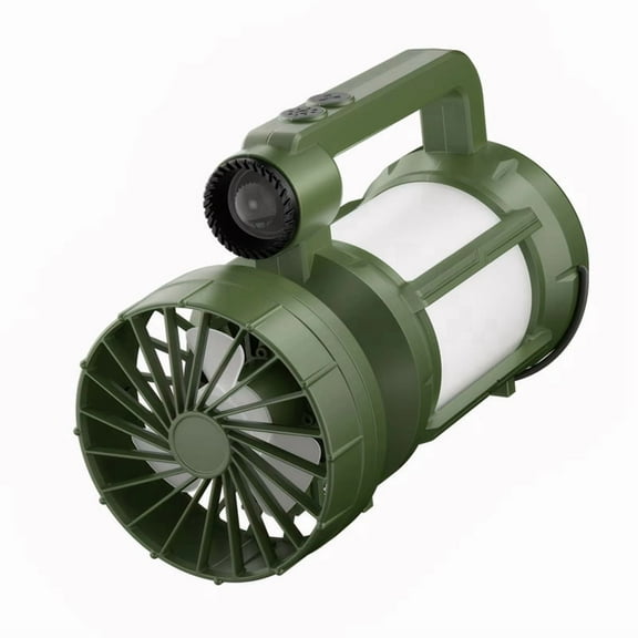 Solar Outdoor Camping Lantern with Cooling Fan Portable LED Flashlight Tent Lamp Searchlight for Outdoor Camping Hiking