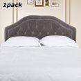 thumbnail image 1 of Luxury Queen Size Headboard, Enhances Any Bedroom Decor, Deep Gray, 1 of 6