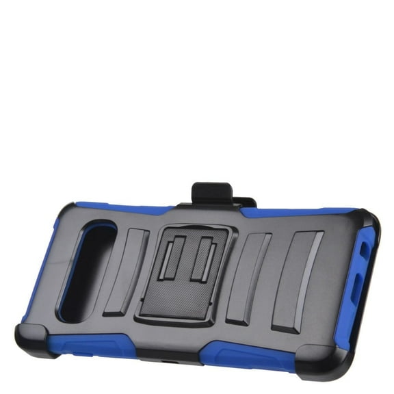 GSA Car Armor Holster Case Stand for Samsung Galaxy S10 (6.1") Black Blue