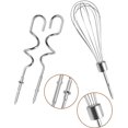 thumbnail image 3 of MEISO 3Pcs Whisk Attachment, Food-Grade Stainless Steel Hand Mixer Attachments, Replacement Beaters of Dough Hook and Whisk for KitchenAid & Hand Mixer Hand Mixer Dough Hook, 3 of 7