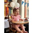 thumbnail image 5 of RUINIXCW Baby Girl First Birthday Outfit Silly Goose Outfit Infant Baby Girls 1/2 Half Birthday Clothes Embroidery Fly Sleeves Romper Bodysuit Playsuit Headband, 5 of 9