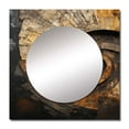 thumbnail image 2 of Designart "Timeless Turn in Gold and Black I" abstract spirals Square Mirror For Wall Decor - Large Gold Square Mirror Printed Wall Decor - Modern Square Living Room Mirror, 2 of 5