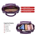 thumbnail image 4 of Bandolera LOVEVOOK pequeña con doble cremallera y asa superior, color morado, 4 of 7