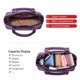 thumbnail image 4 of Bandolera LOVEVOOK pequeña con doble cremallera y asa superior, color morado, 4 of 7