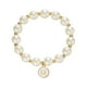 thumbnail image 1 of Imitación de perlas 26 alfabeto etiqueta pulsera de moda y versátil pulsera de cuentas de cordón elástico para las mujeres pulsera de cuentas para los seres queridos y (M S), 1 of 4