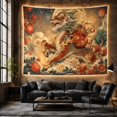 thumbnail image 6 of Ocean Waves Highly with Mythical Dragon Leaping Through, Mystical Fantasy for Space Lovers, Galaxy Room Decor, Housewarming Gift, Tapestry Wall Hanging for Bedroom and Dorm, 6 of 7