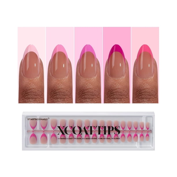 Press On Nails BtartBoxNails XCOATTIPS Pink French Tip