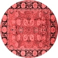 thumbnail image 1 of Ahgly Company Indoor Round Oriental Red Industrial Area Rugs, 5' Round, 1 of 4