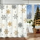 thumbnail image 5 of CaiYueKe Winter Shower Curtains for Bathroom Snowflake Shower Curtain Christmas Bathroom Decor Winter Holiday Washable Durable Fabric Bathroom Curtains 71x35.4 Inch, 5 of 7