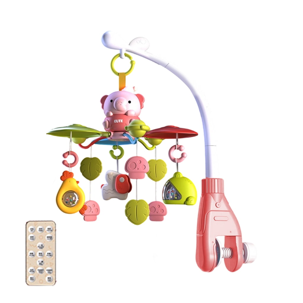 Zeiwohndc Cartoon Elephant Baby Sleep Toy Rotating Music Mobile Infant Crib Hanging Toy
