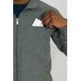 thumbnail image 4 of Medgear Hamilton Scrubs Jacket with Full Zipper and Ribbed Cuffs, Heather Graphite Gray, M, 4 of 5