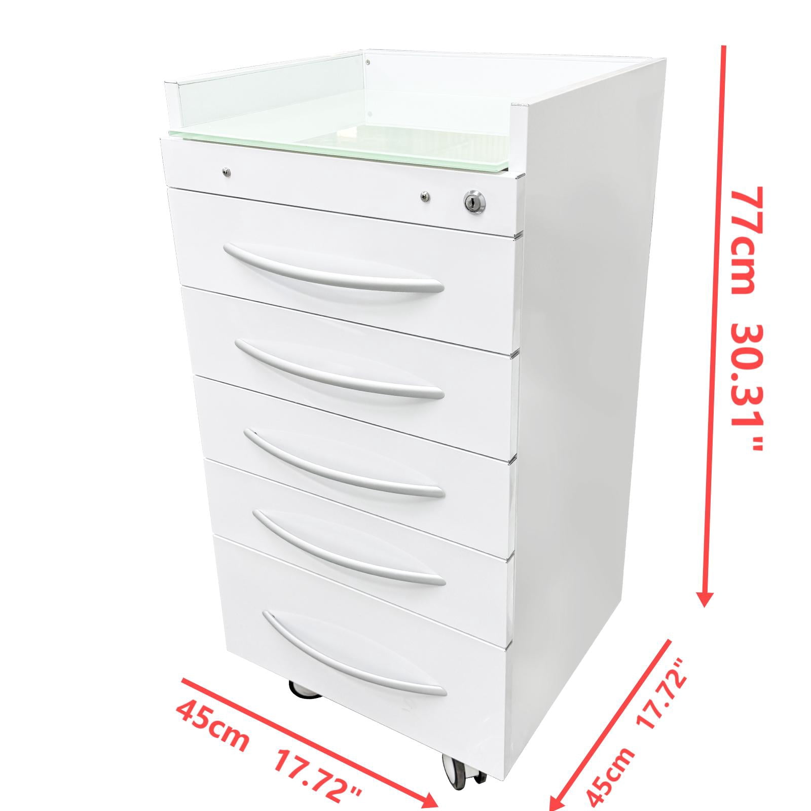 5 Drawers Dental Storage Cabinet Office File Storage Cabinet Moving Side Cabinet Storage Cart