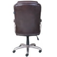 thumbnail image 2 of Serta Heavy-Duty Bonded Leather Commercial Office Chair with Memory Foam, 350 lb capacity, Brown, 2 of 6