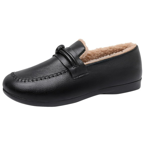 Black Women Slip-On Shoes With Waterproof Design For A Practical And Stylish Seasonal Look