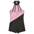 thumbnail image 6 of vastwit Kids Girls Hip Hop Jazz Latin Dance Costume Sequins Gymnastics Dance Leotard Biketard Short Pink 16, 6 of 7