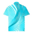thumbnail image 5 of Fnnxeal Mens Golf Polo Shirt Summer Short Sleeves Print Button Casual Collared Sky Blue Polo Shirts for Men Size L, 5 of 5