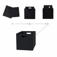 thumbnail image 4 of Better Homes & Gardens Fabric Cube Storage Bins (12.75" x 12.75"), Black, 2 Pack, 4 of 10