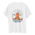 thumbnail image 4 of Pntutb Mujer Vintage Detrás Del Paisaje Impreso Patrón Casual Manga Corta Tops Blusa Pntutb Pntutb-2036, 4 of 9
