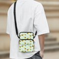 thumbnail image 3 of FUIALDOLG Polyester Crossbody Bag Zipper Portable Crossbody Purse for Travel, Honeycomb Pattern Print Cell Phone Bag, 3 of 7