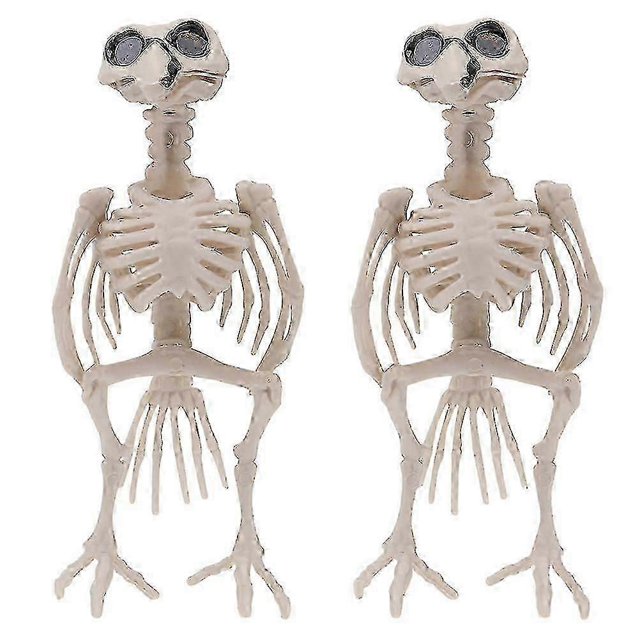 2 Pcs Mini Figurine Halloween Animal Skeleton Halloween Skeleton Props Halloween Skeleton Decorations